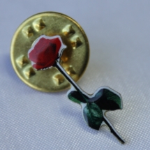 Arbeiderpartiet rose pin