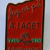 Arbeiderpartiet valgkamp pin 1993