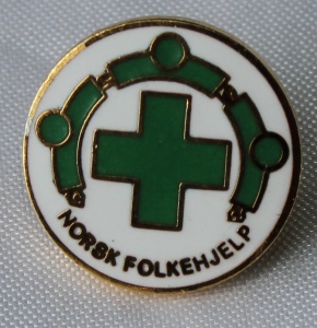 Norsk Folkehjelp merker medlems pin