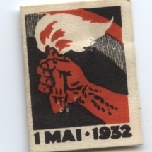 1 mai merke fra 1932 (OBS! er ikke i samlingen) men ligger i samlingen til Asbjørn Moen
