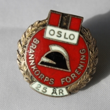 Oslo brannkorpsforening 25 års medlemskaps pin