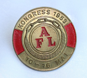 Arbeidernes faglige landsorganisasjon (nå LO)  Kongressmerke 1953