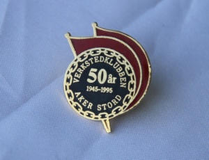 Jubileums pin 50 år Verkstedklubben Aker Stord 1945 1995