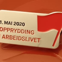 1.mai merke 2020. Dette merket ligger i en privat samling i Norge og jeg har fått bilde av merket fra eieren. 